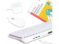 Raspbery Pi 500+ Desktop Kit (hvit) -B-Grade Demo hovedkort