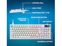 Logitech G316 X 98 Gamingtastatur (hvit) Gamingtastatur
