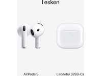 Apple AirPods 5 trådløse ørepropper, In-Ear (hvit) Ørepropper