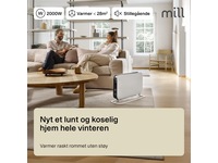 Mill Instant gulvovn 2000W Mec (hvit) Frittstående varmeovner