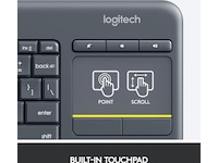 Logitech K400 Plus Trådløs Tastatur Grå Tastatur