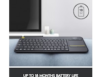 Logitech K400 Plus Trådløs Tastatur Grå Tastatur