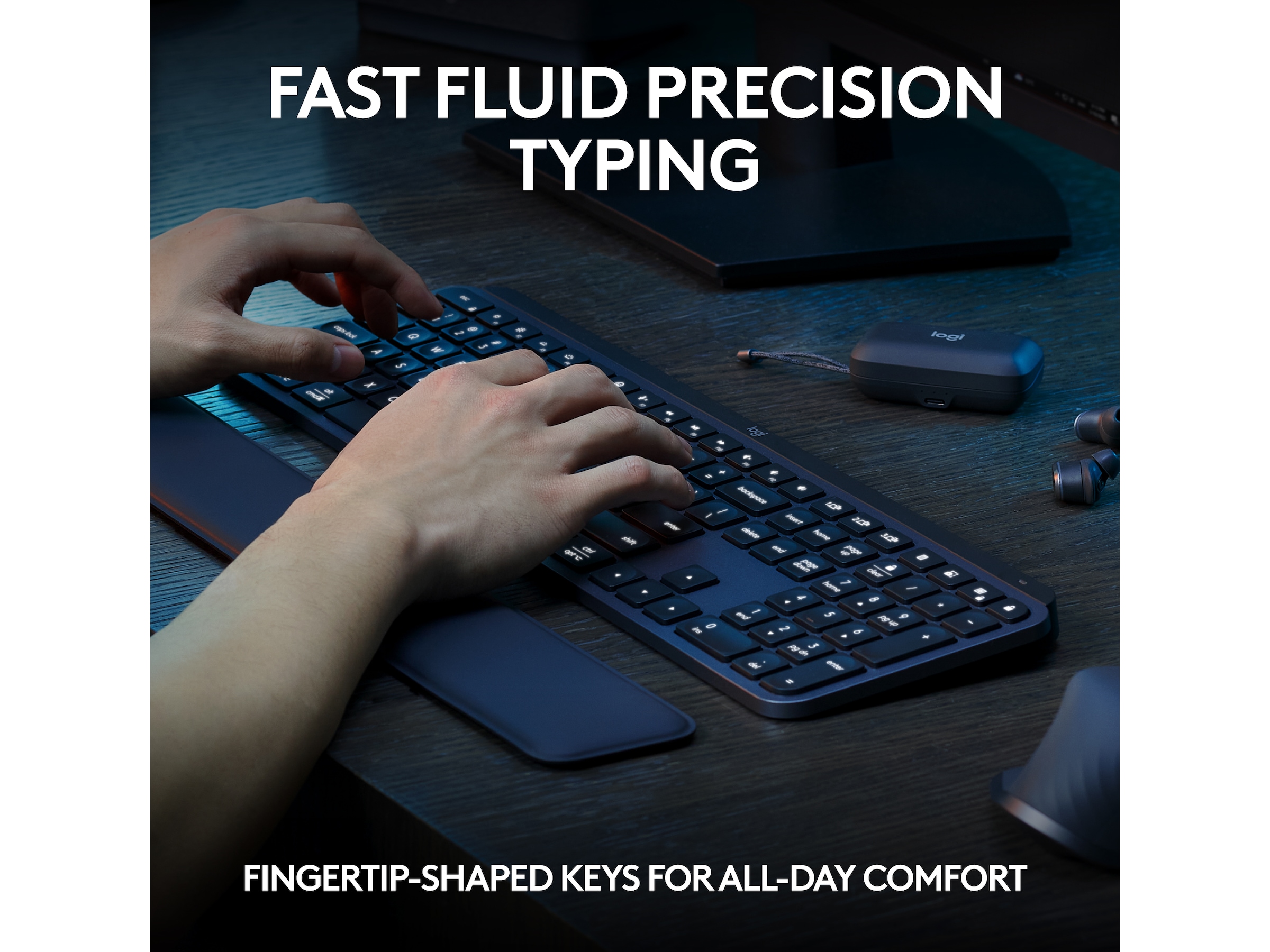 Logitech MX Keys S Trådløst Tastatur (graphite) Tastatur