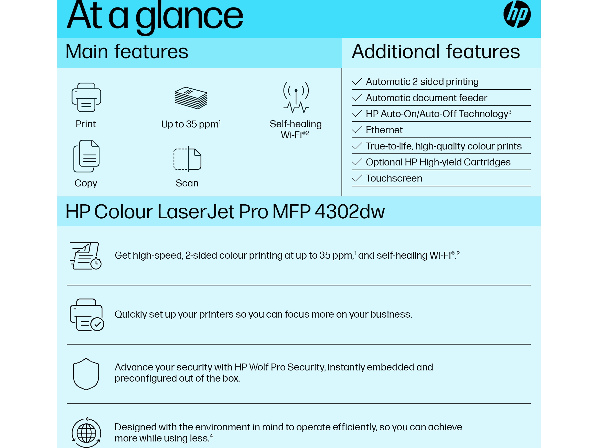 HP Color LaserJet Pro MFP 4302dw skriver Skrivere