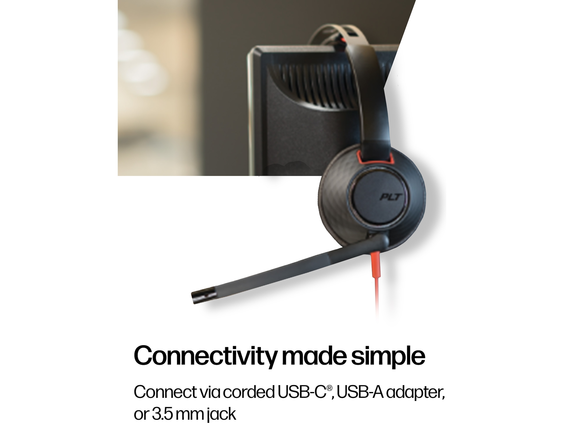 Poly Blackwire 5220 MS Teams USB-C Headset Kablede hodesett