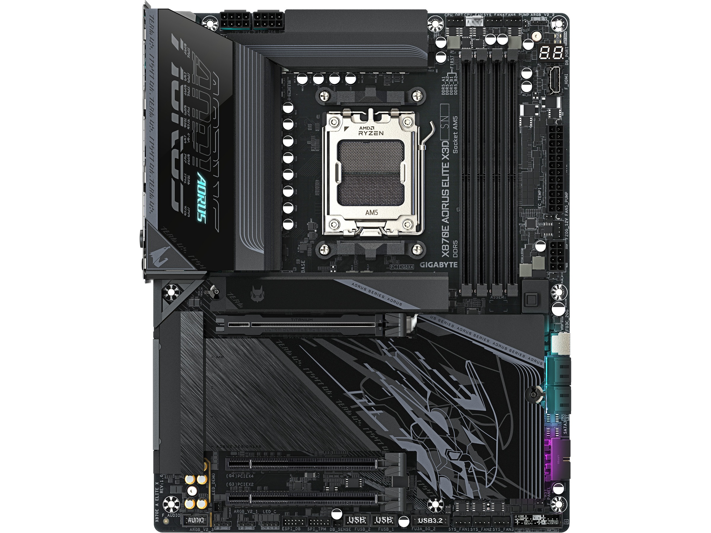 Gigabyte X870E AORUS ELITE X3D hovedkort AMD Socket