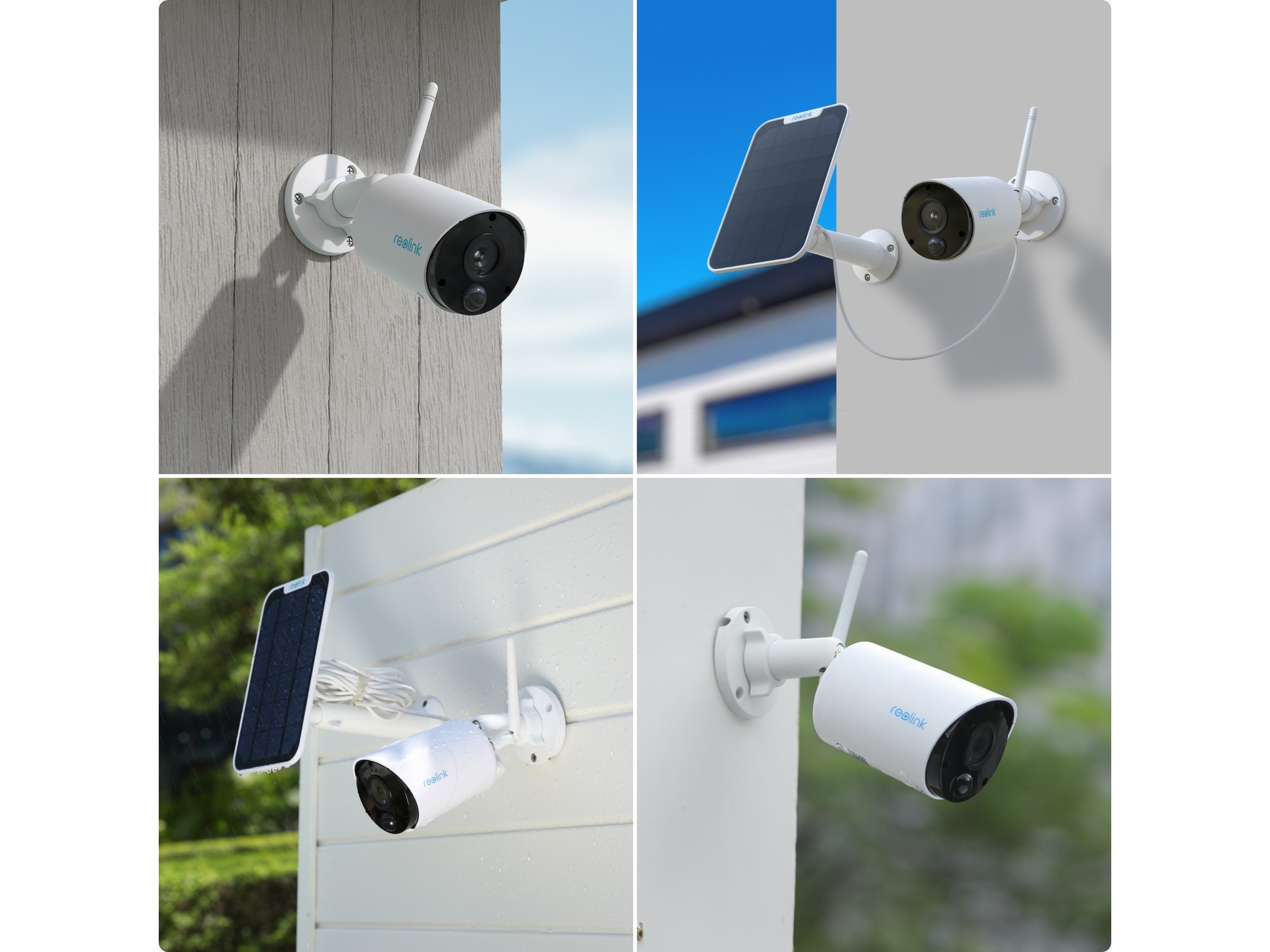 Reolink Argus Eco trådløst utendørs overvåkingskamera 4-pack Overvåkningskameraer