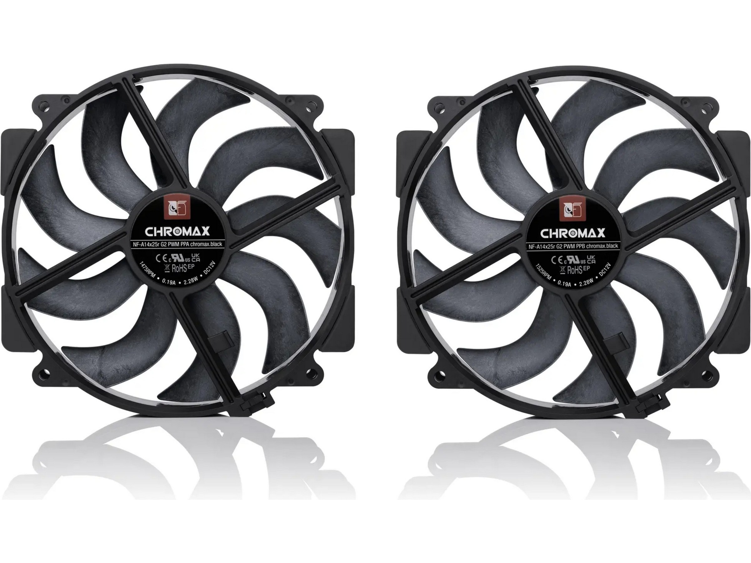 Noctua NF-A14x25r G2 PWM Sx2-PP chromax.sort Vifte Vifter