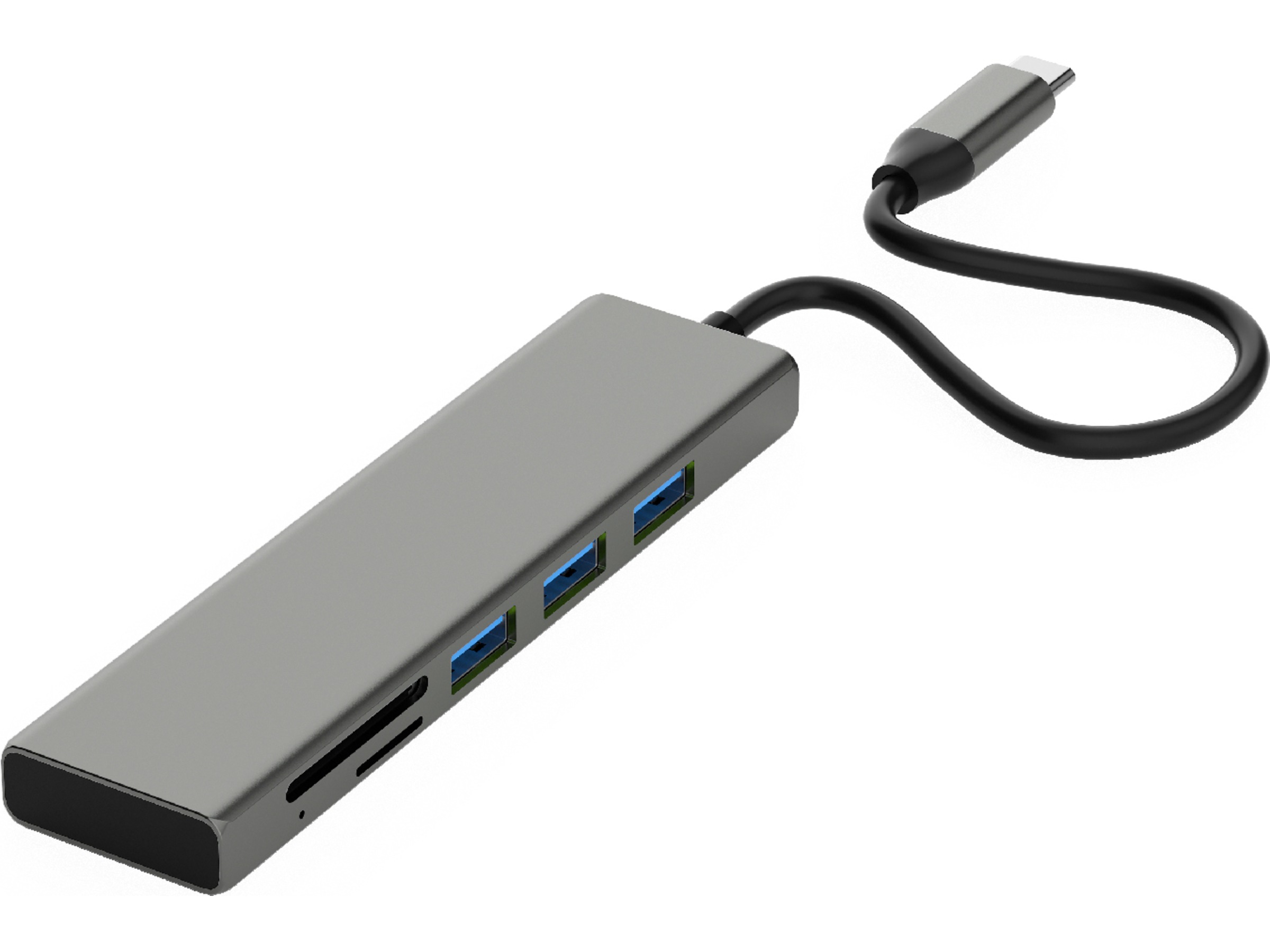 Andersson USB-C Hub (grå) Dockingstasjon & USB-HUB