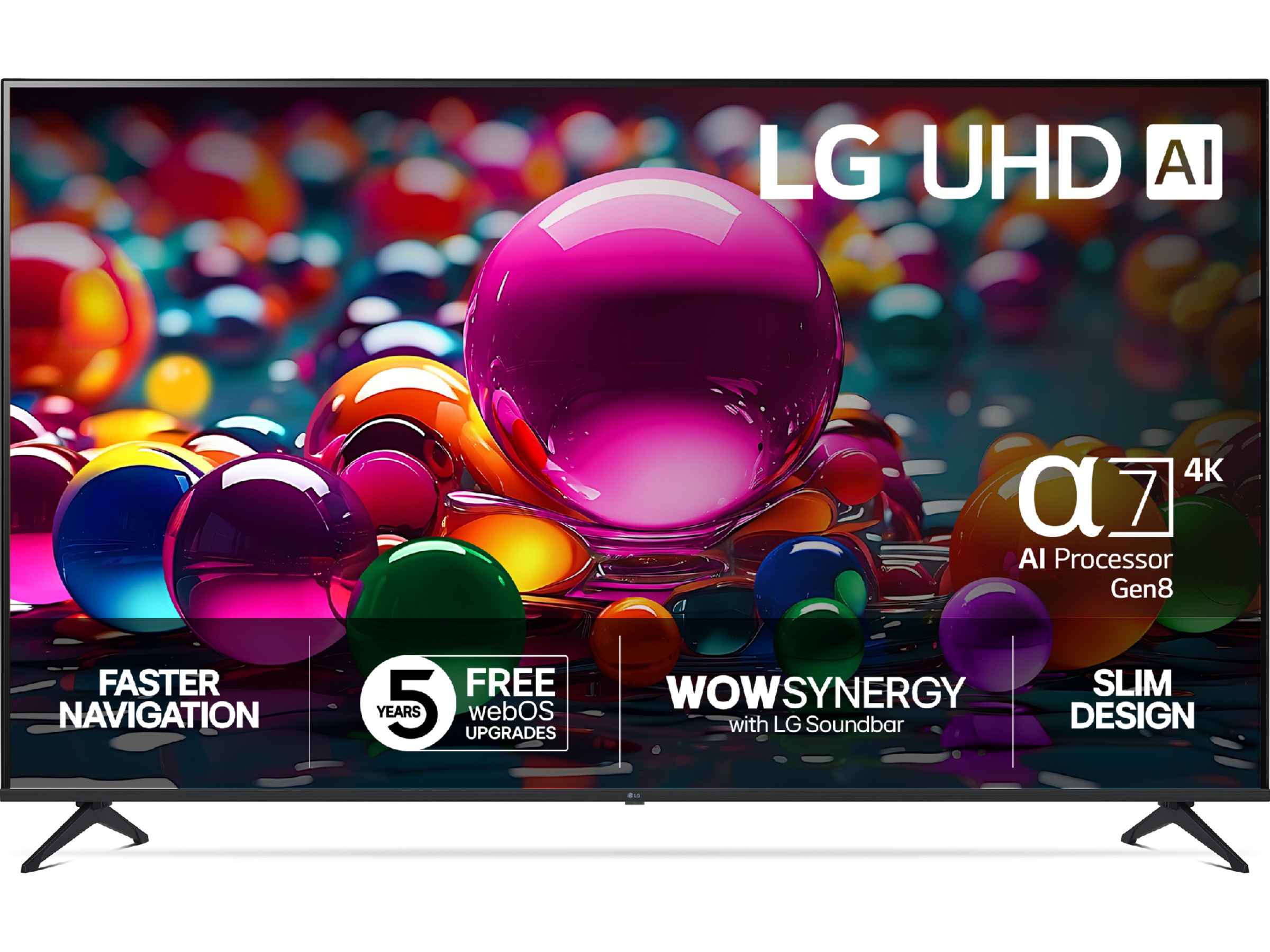 LG UA75 smart-TV 75'' AI 4K (2025) -B-Grade Demo TV/projektor