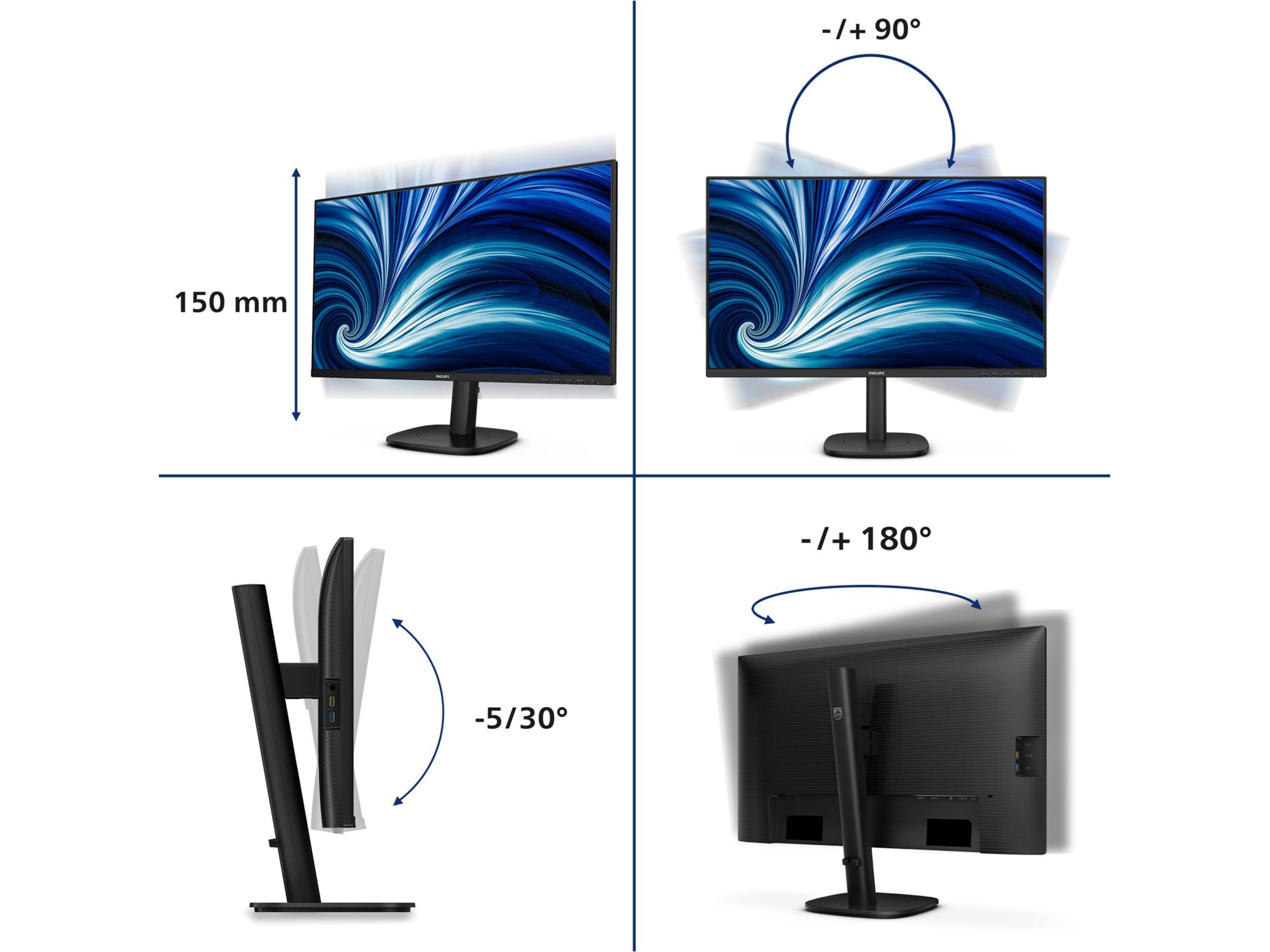 Philips 27" skjerm 27B2N3500J/00 Skjermer