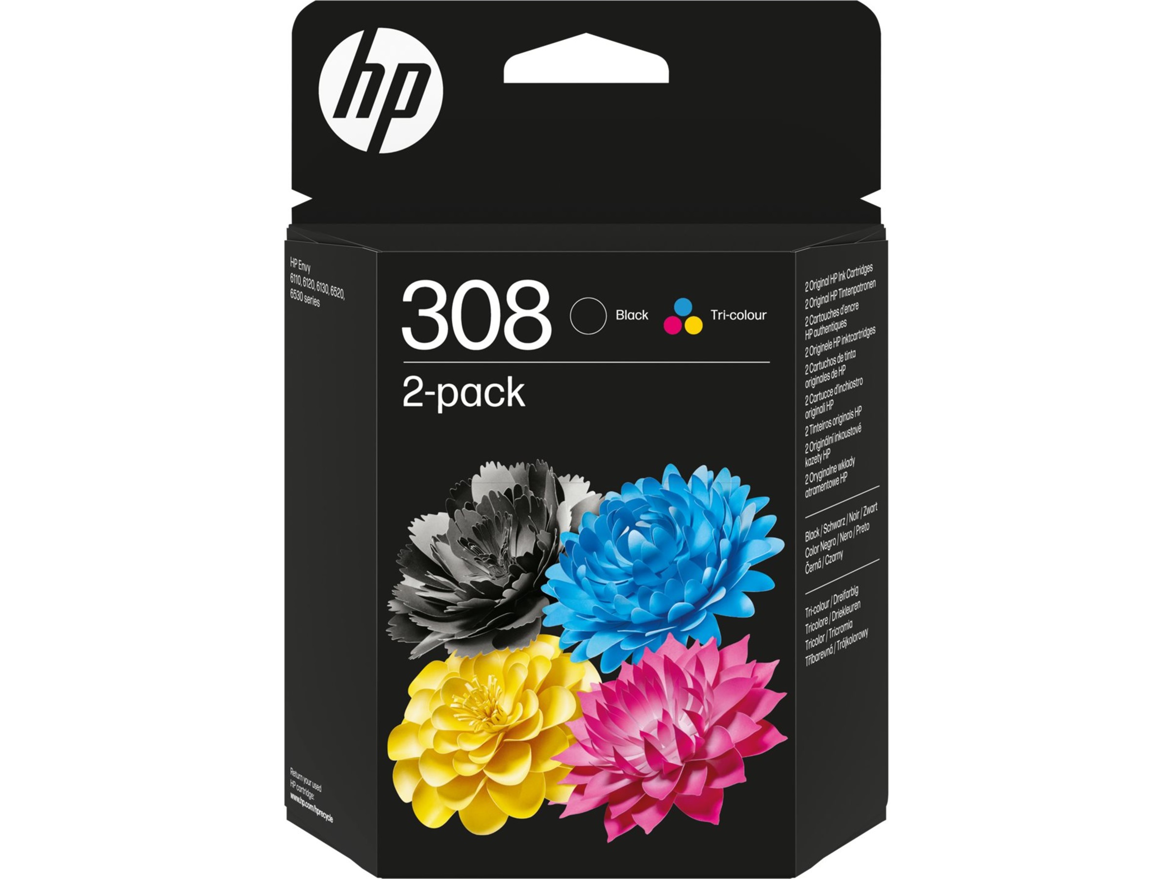 HP Ink 308 Sort/Tri-Color blekk Combo 2-Pack Blekkpatroner