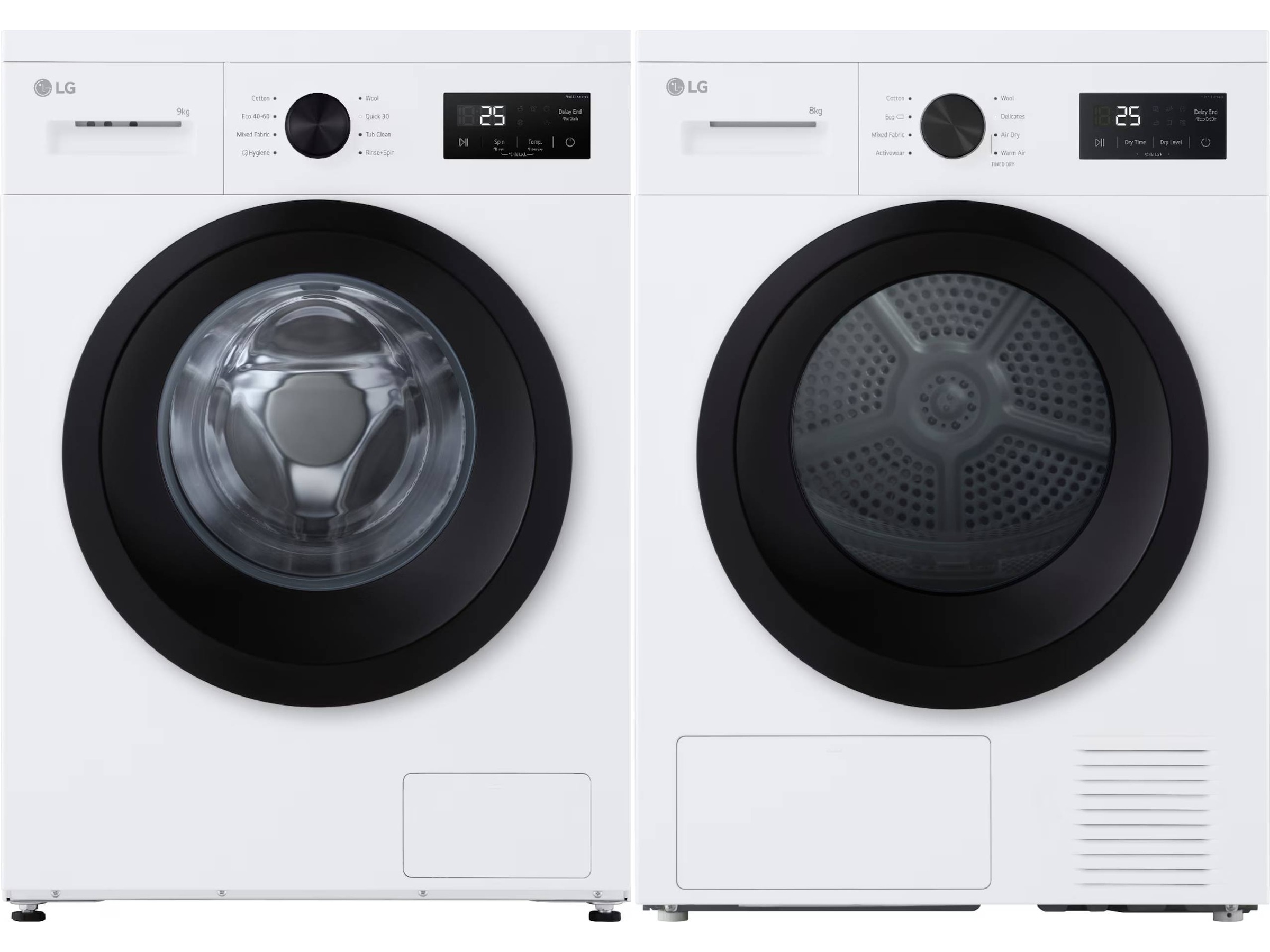 LG F4A1009NWKB vaskemaskin (hvit) + tørketrommel Vaskemaskin