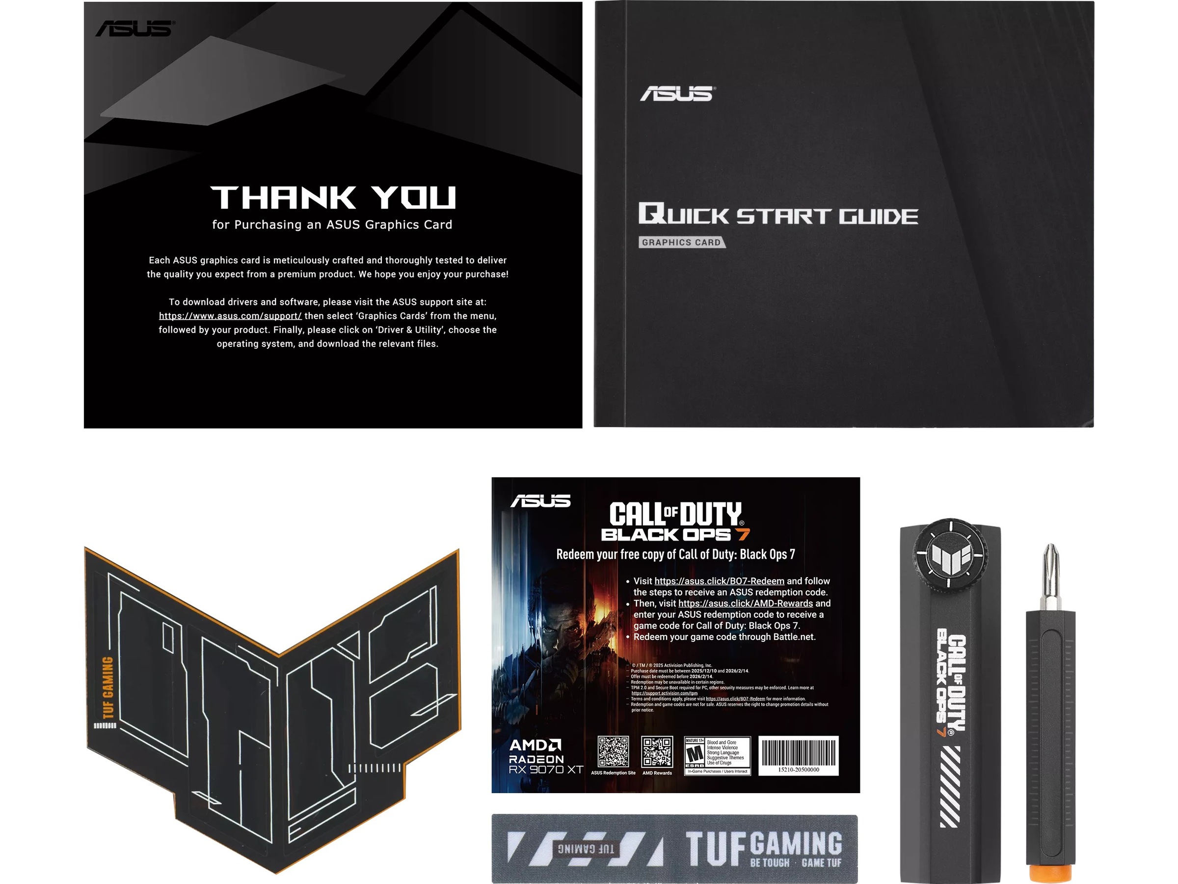 ASUS TUF Gaming AMD Radeon RX 9070 XT TUF OC (COD BO7 LE) Skjermkort