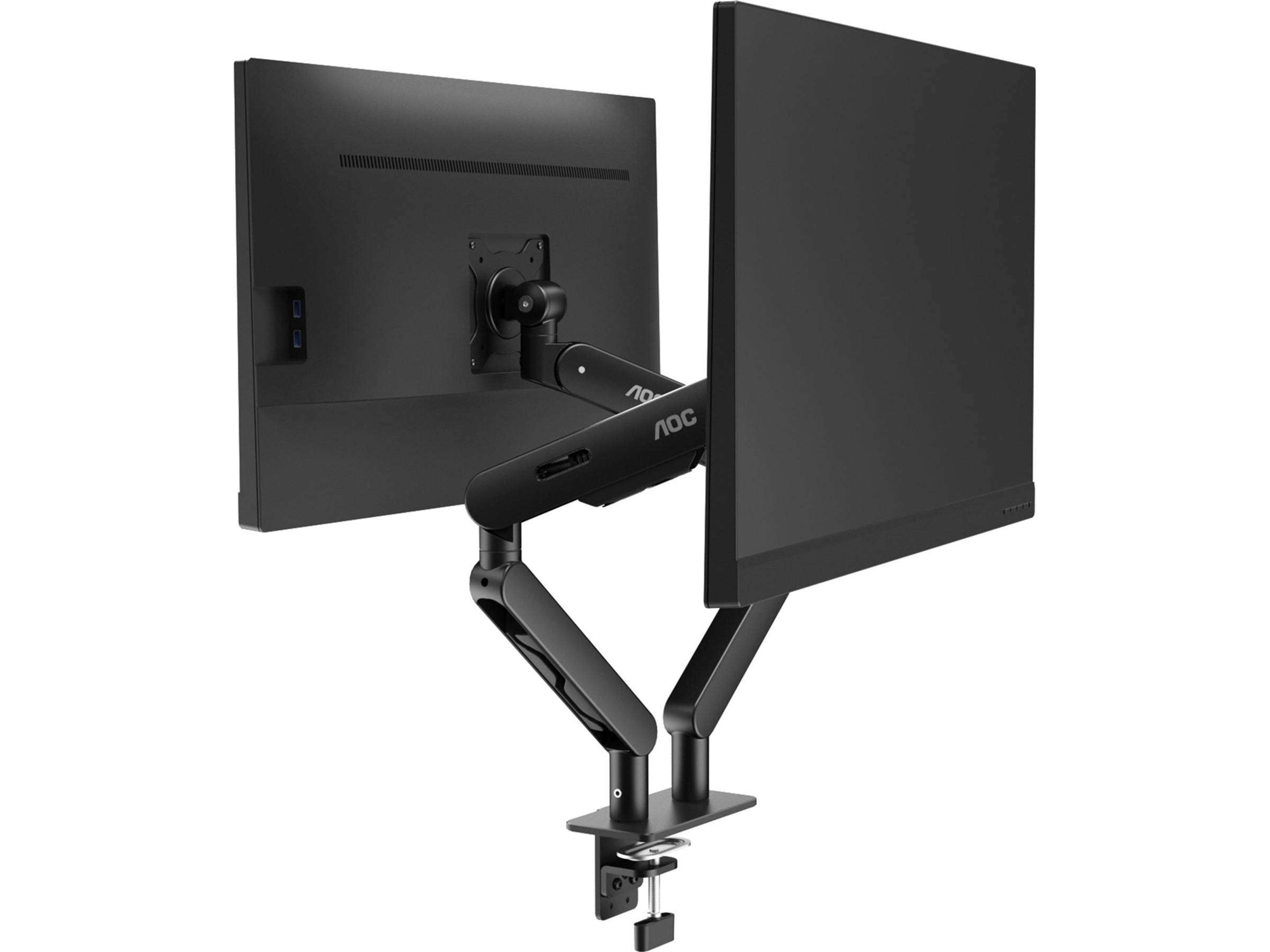 AOC AM420B dobbel monitorarm for skjerm 17-34" (sort) Skjermstativ og skjermfeste