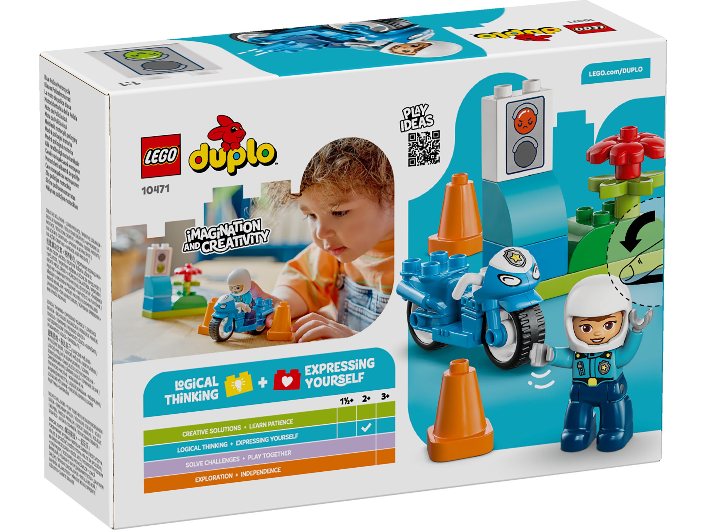 LEGO DUPLO Town politimotorsykkel 10471 (blå) LEGO