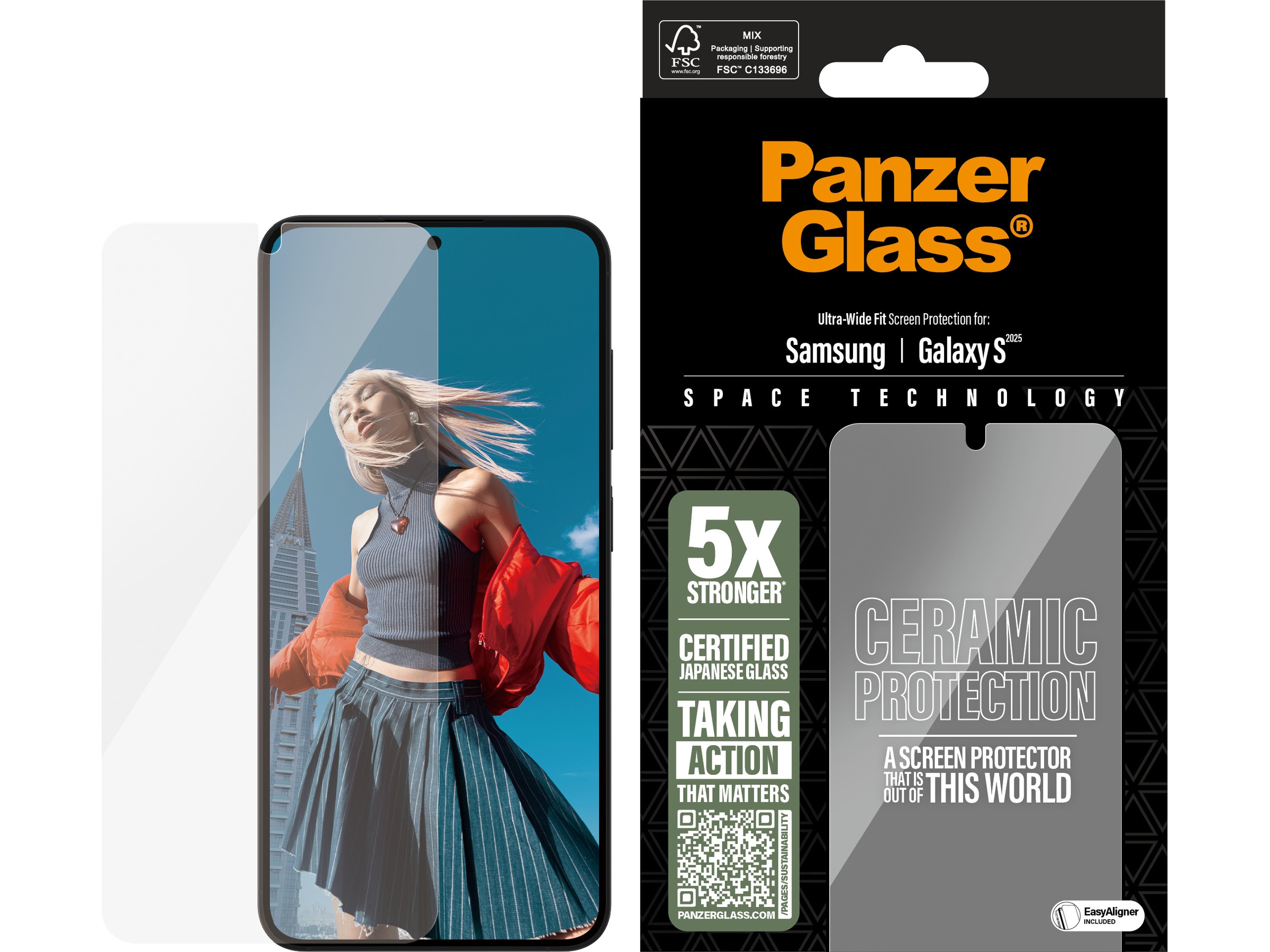 PanzerGlass Galaxy S25 Ceramic Skjermbeskytter Skjermbeskytter