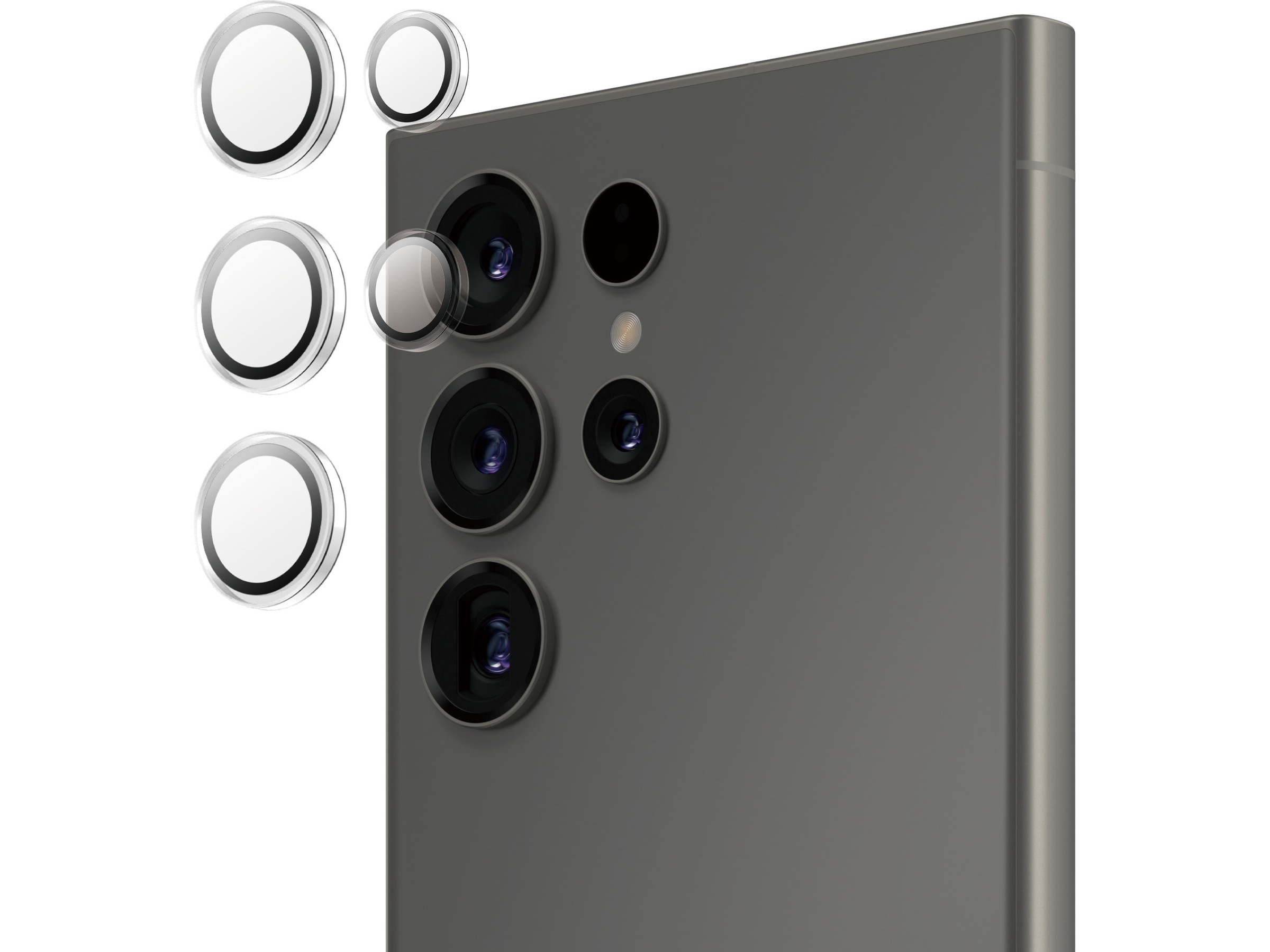 PanzerGlass Galaxy S25 Ultra Hoops Linsebeskytter (gjennomsiktig) Skjermbeskytter