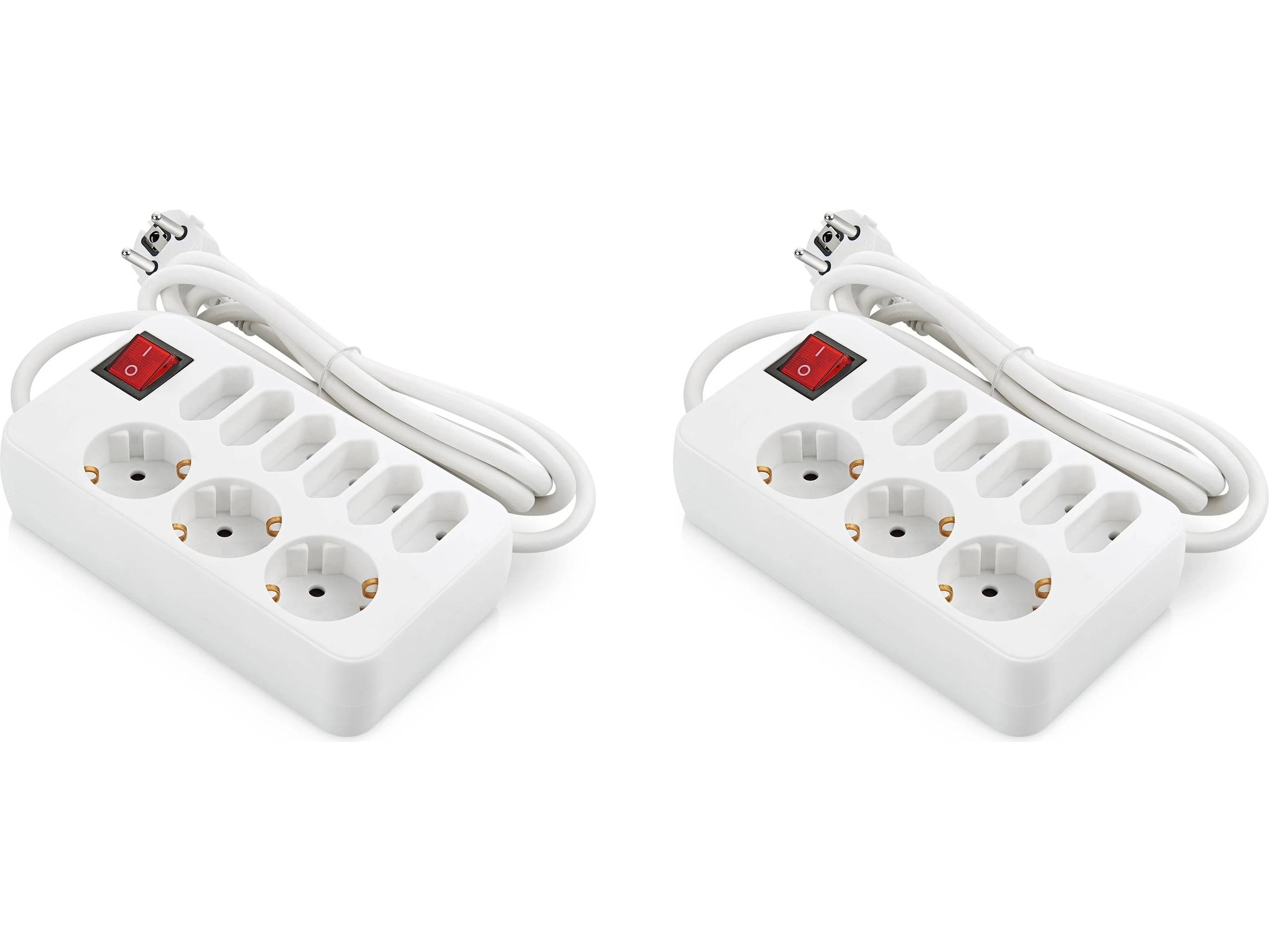 ON 9-veis kompakt strømforgrener 2-pack Skjøtekabel & forgrener