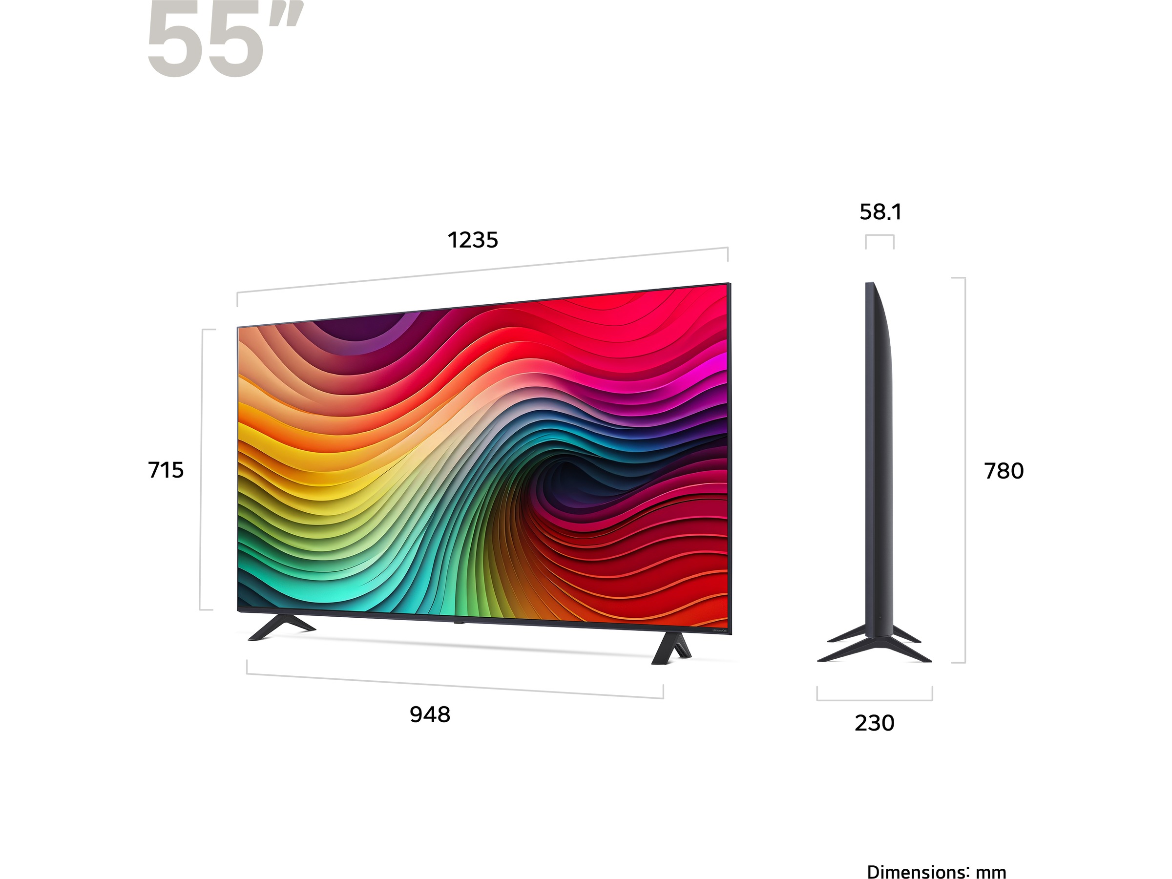 LG 55'' NANO 81 4K-TV (2024) 55NANO81T6A 50 - 59 tommer TV
