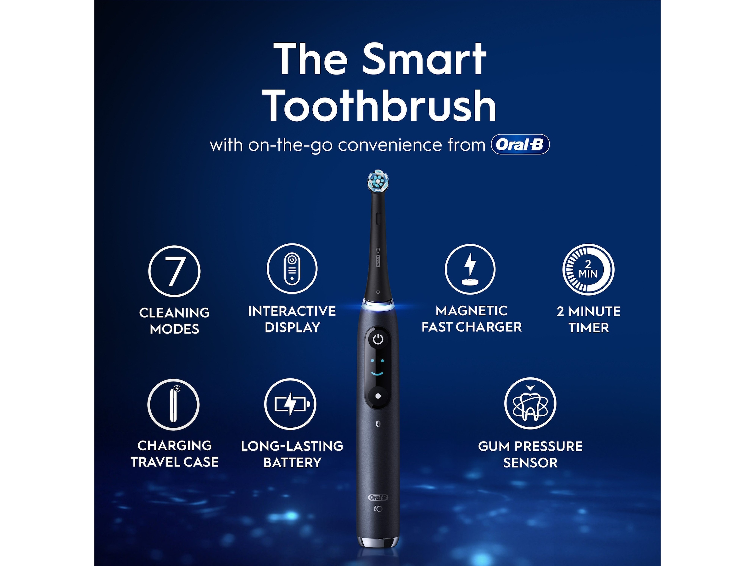 Oral-B iO 9 Elektrisk Tannbørste Gavesett (sort) Elektriske tannbørster