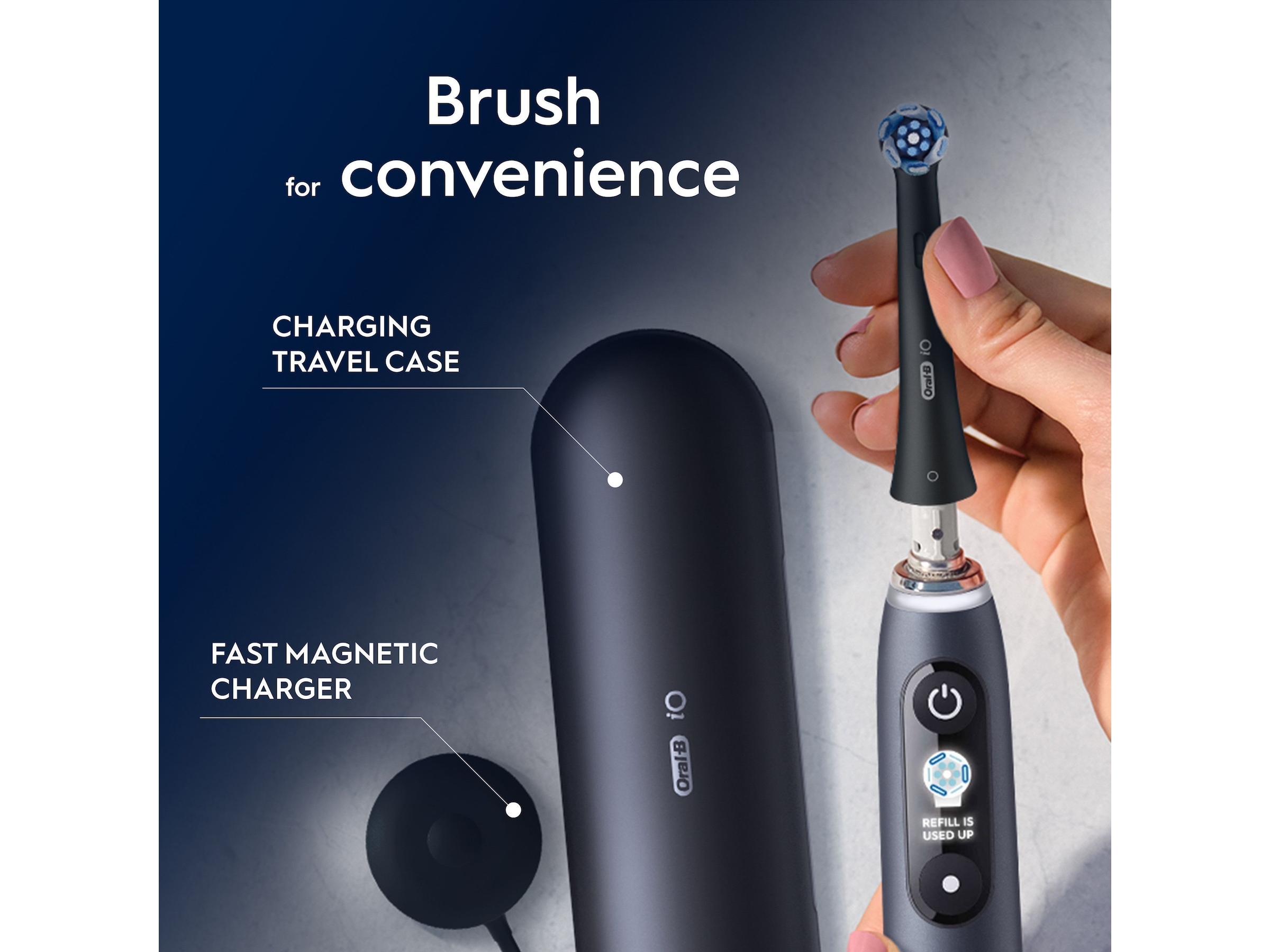 Oral-B iO 9 Elektrisk Tannbørste Gavesett (sort) Elektriske tannbørster