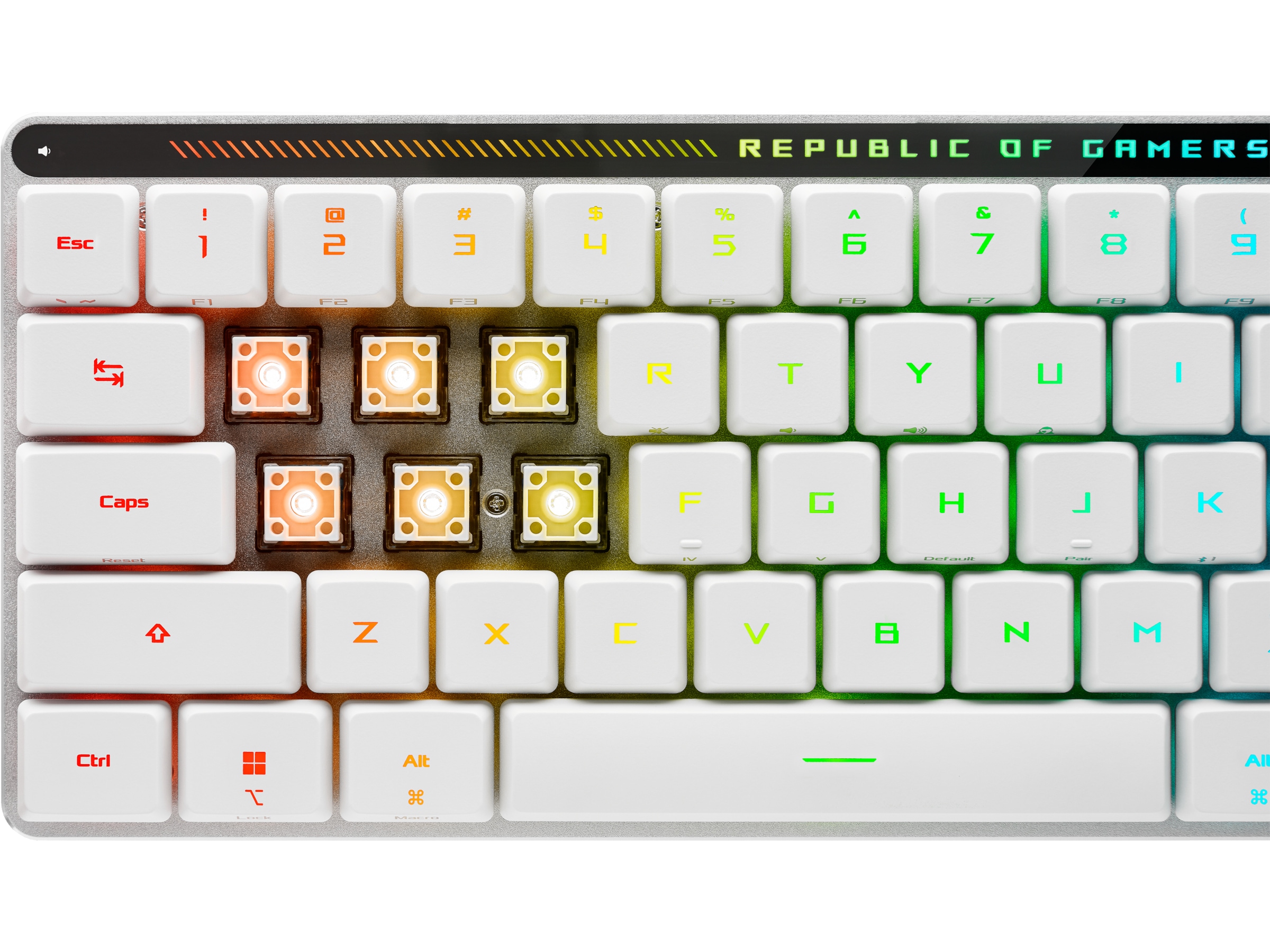 ASUS ROG Falchion RX Low Profile Optical trådløst gamingtastatur(hvit) Gamingtastatur