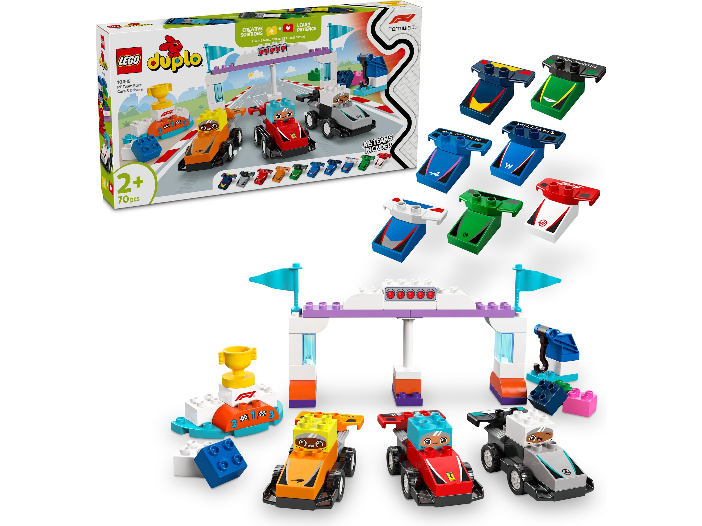 LEGO DUPLO Town F1 Team med racerbiler og sjåfører 10445 LEGO