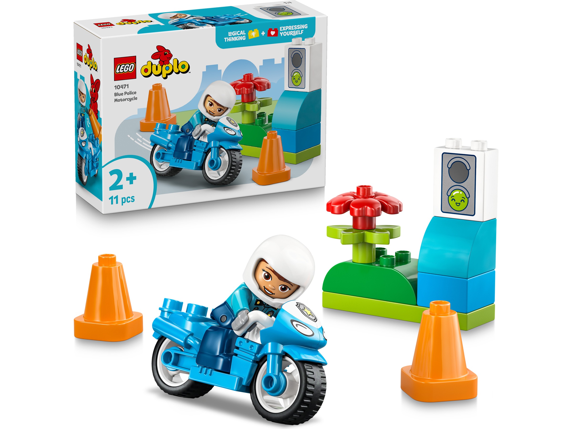 LEGO DUPLO Town politimotorsykkel 10471 (blå) LEGO