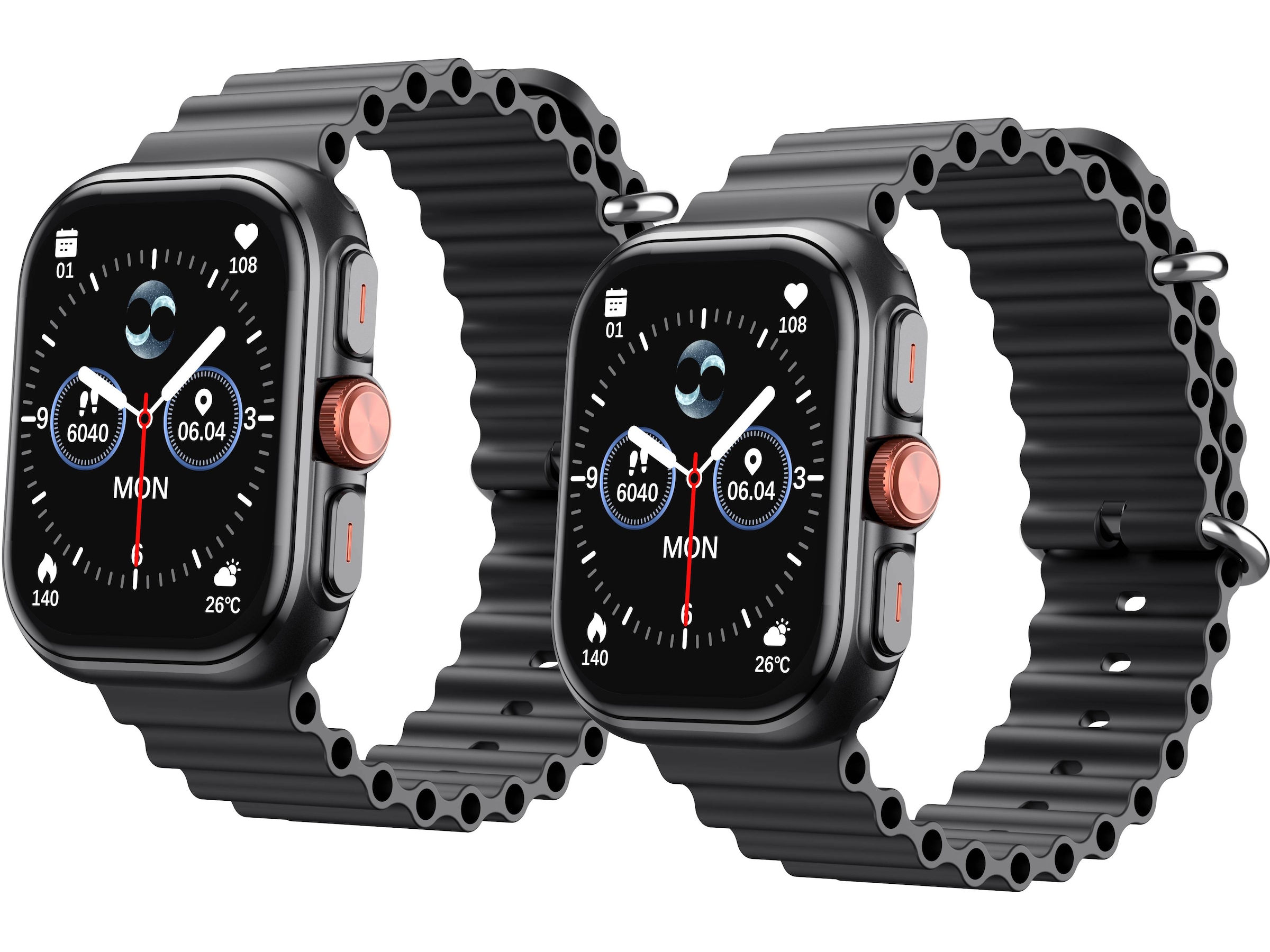 HAVIT M9068 Smartklokke (sort) - 2-pack Smartklokker