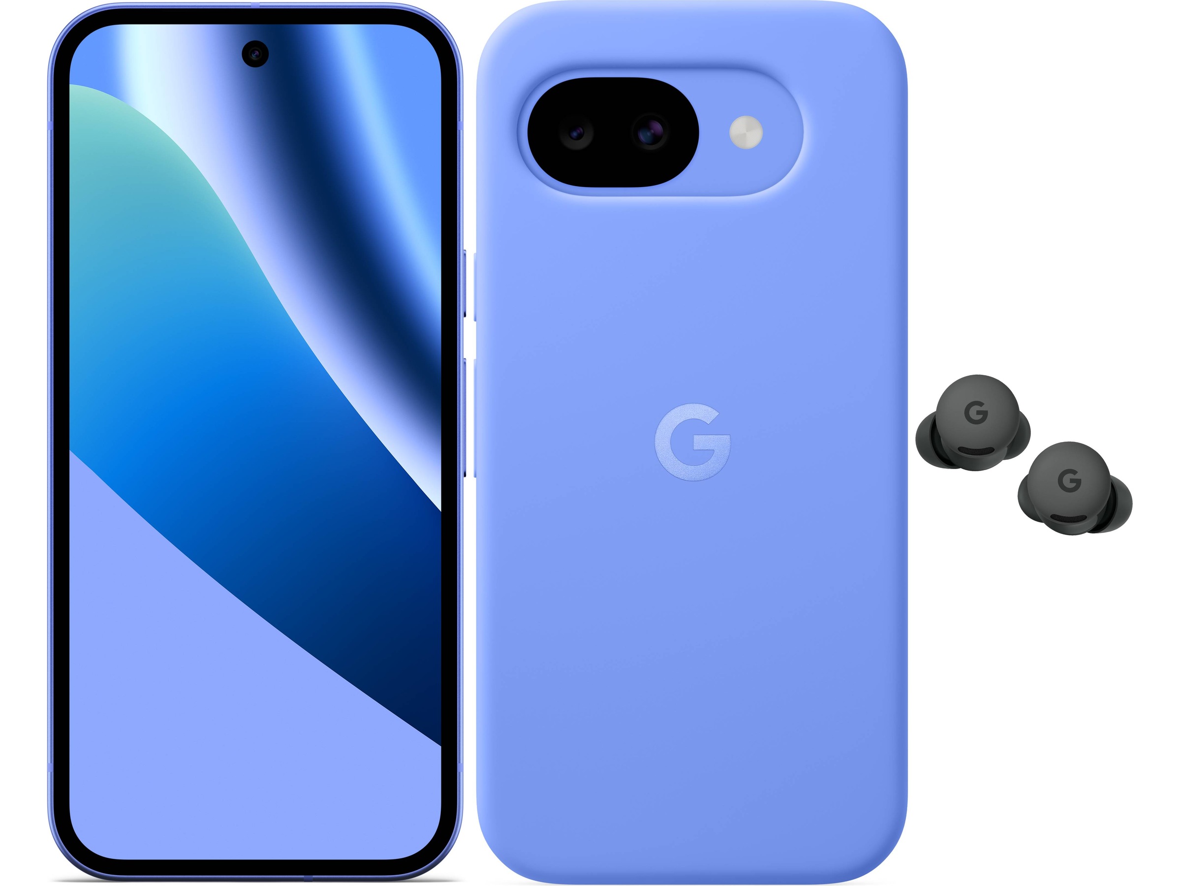 Google Pixel 10a 128GB (lavendel) + silikondeksel + Buds 2a Mobiltelefoner