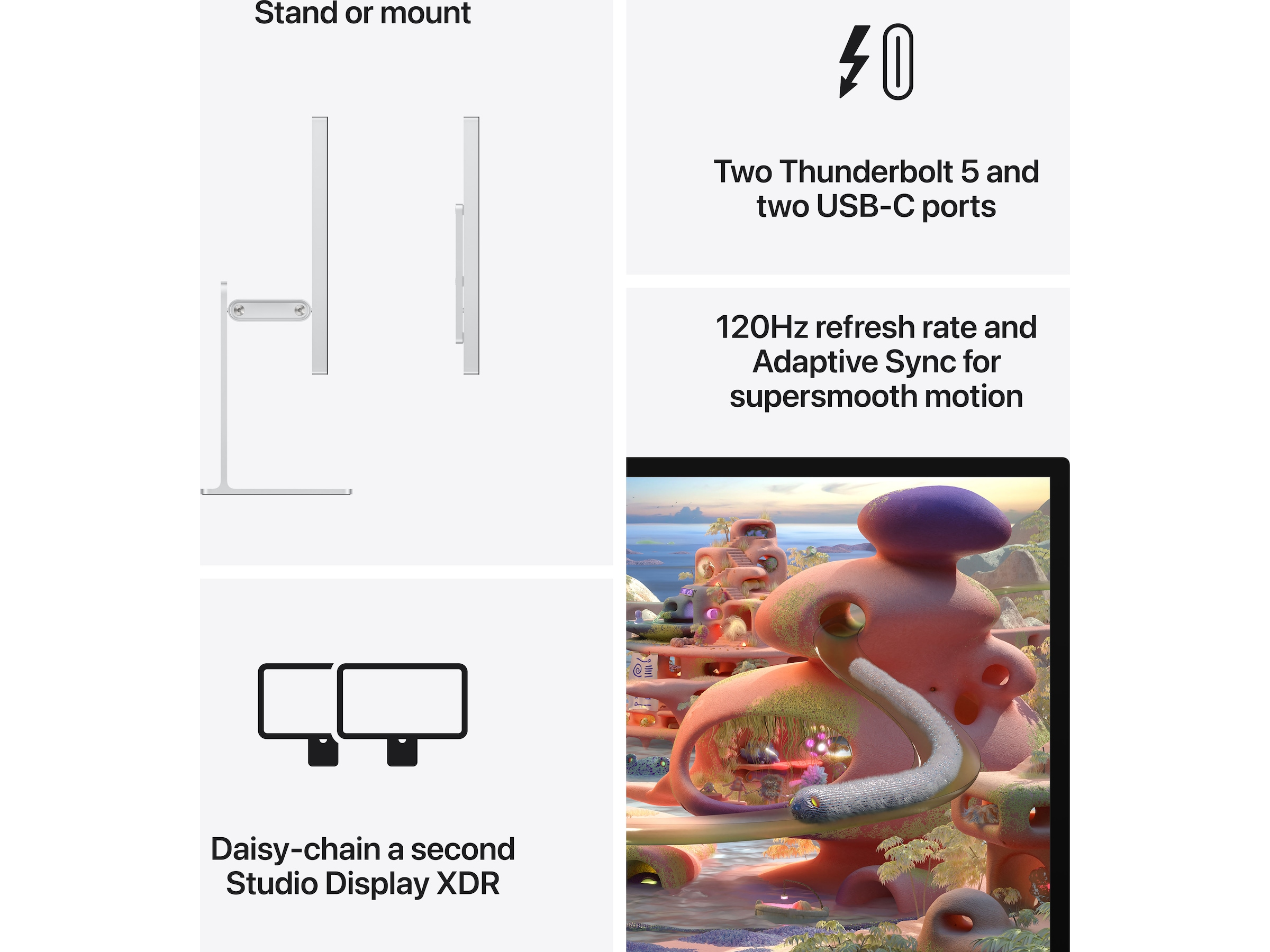 Apple Studio Display XDR (2026) Nano-Texture Glass - VESA-feste (uten stativ) Skjermer