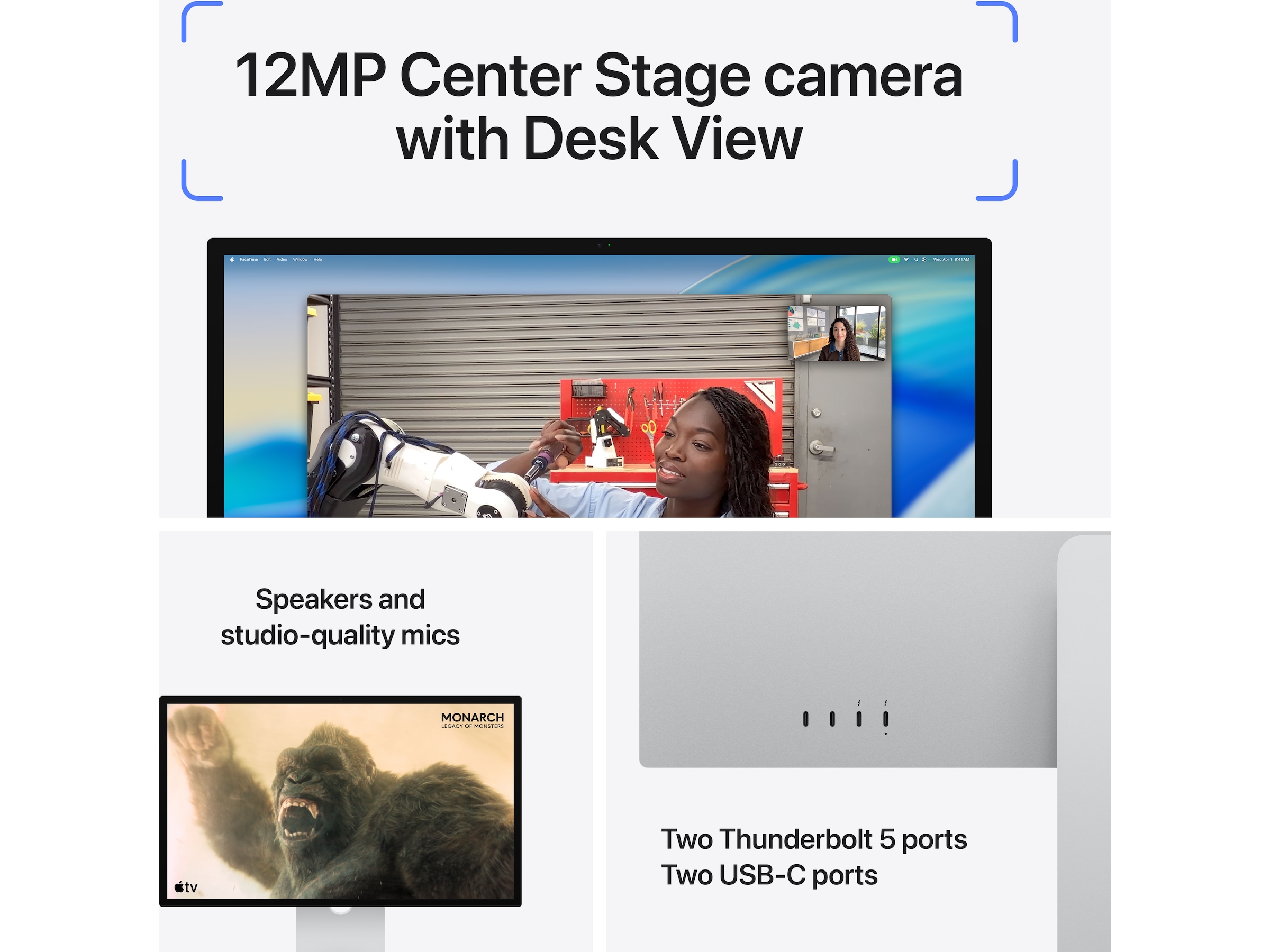 Apple Studio Display (2026) Standard glass - stativ med vinkeljustering Skjermer