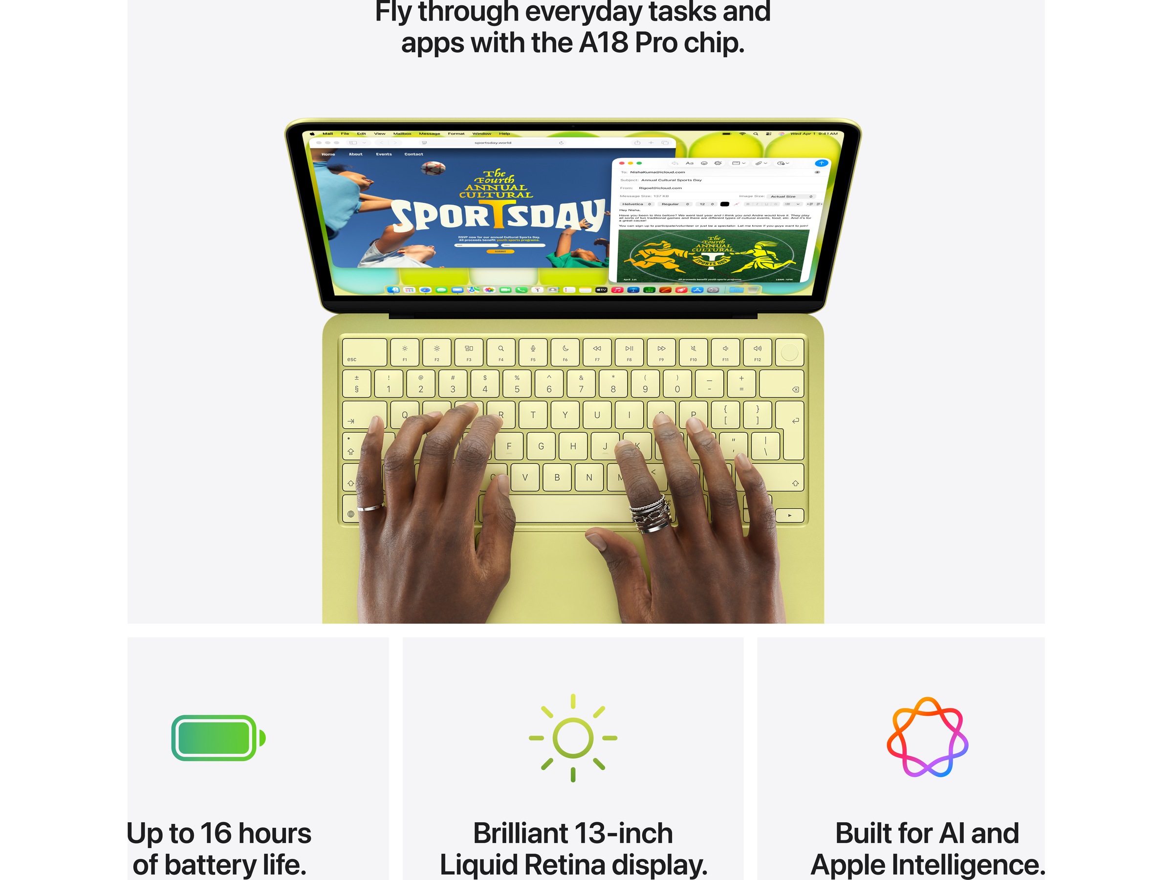 MacBook Neo 13" A18 Pro (2026) 512GB (sølv) PC - Bærbar / laptop