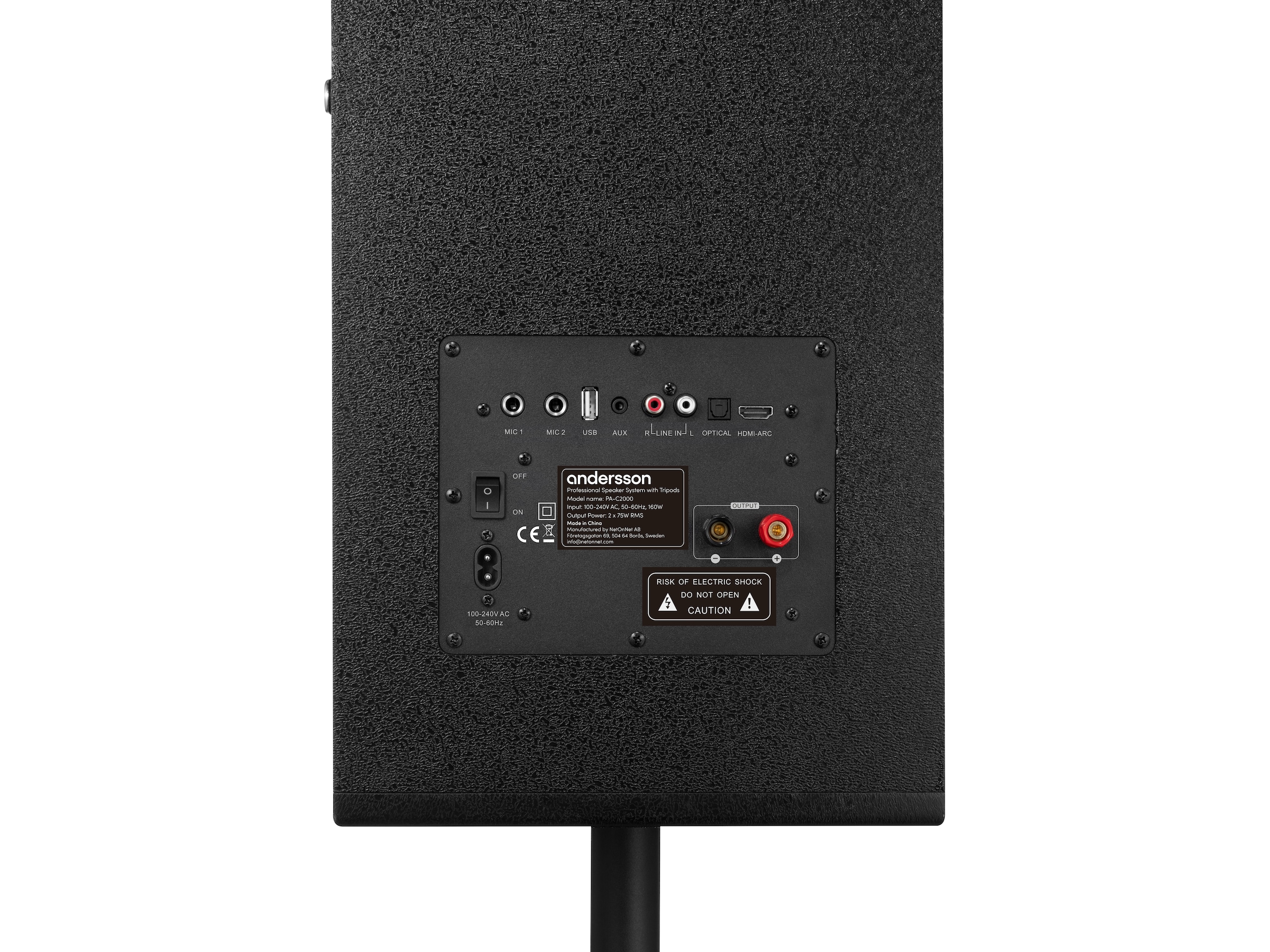 Andersson PA-system 300W Bluetooth 5.3 Høyttalere