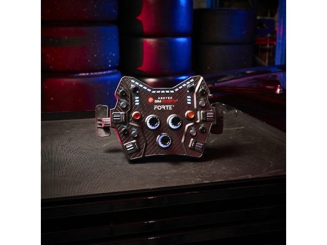 Asetek Forte GT knappeboks (svart, aluminium) Ratt og pedaler