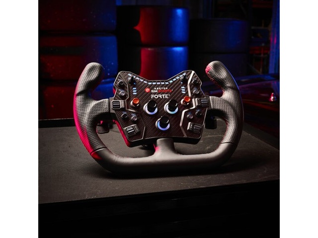 Asetek Forte GT knappeboks (svart, aluminium) Ratt og pedaler