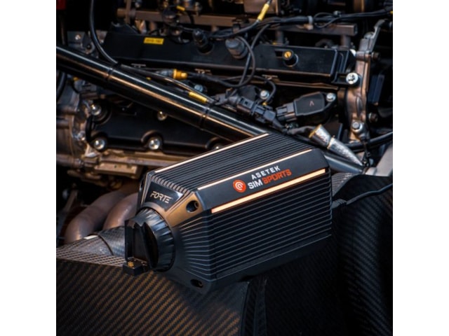 Asetek Forte direct drive-rattbase 18Nm Ratt og pedaler