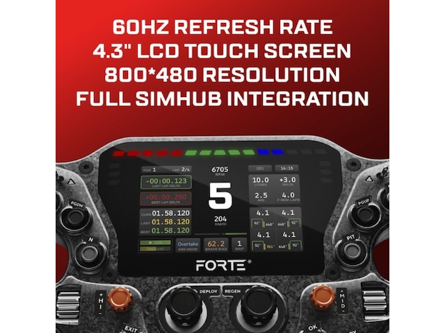 Asetek Forte Formula Pro ratt Ratt og pedaler