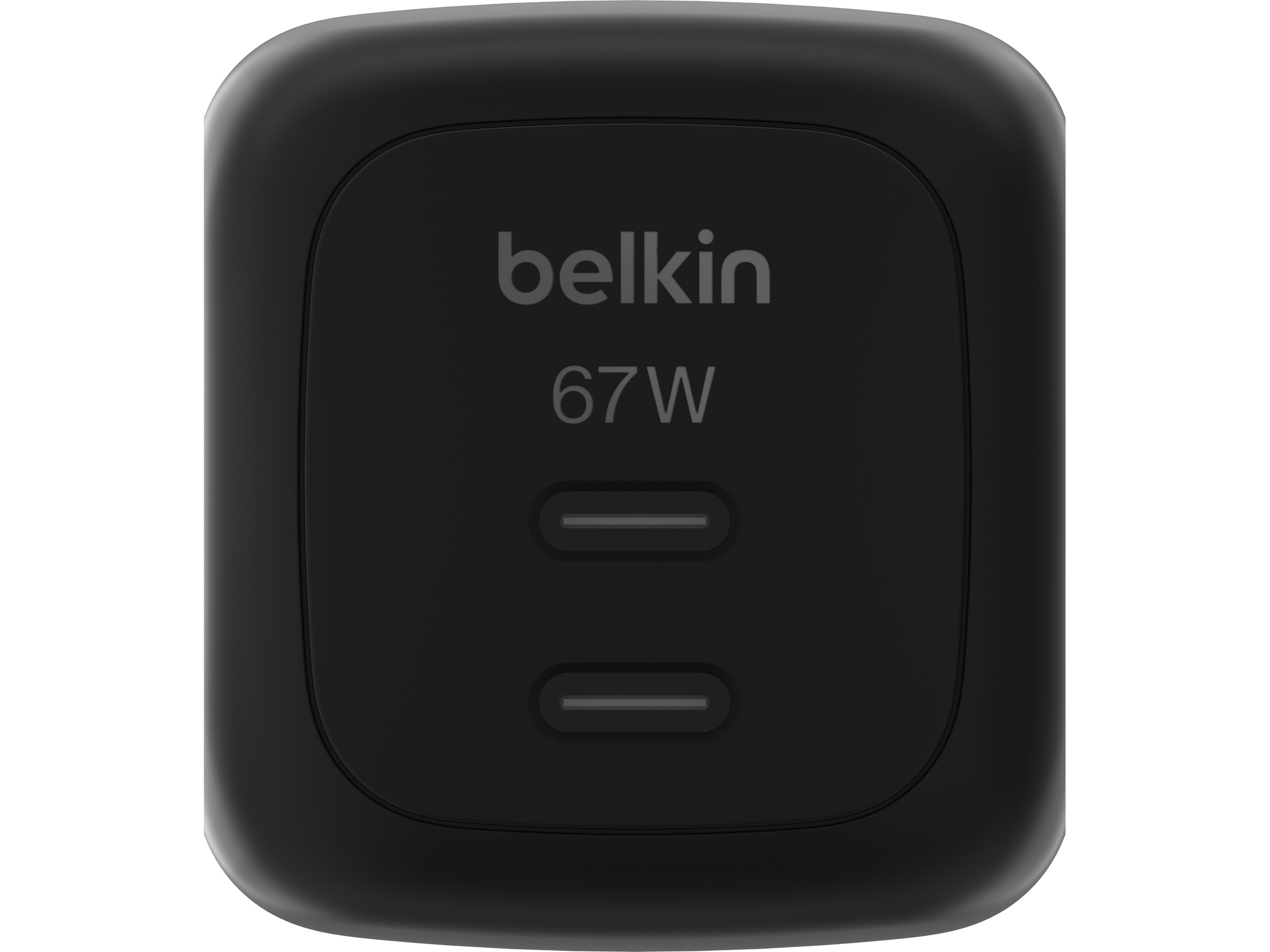 Belkin Dual USB-C PD GaN 67W vegglader (sort) Mobilladere