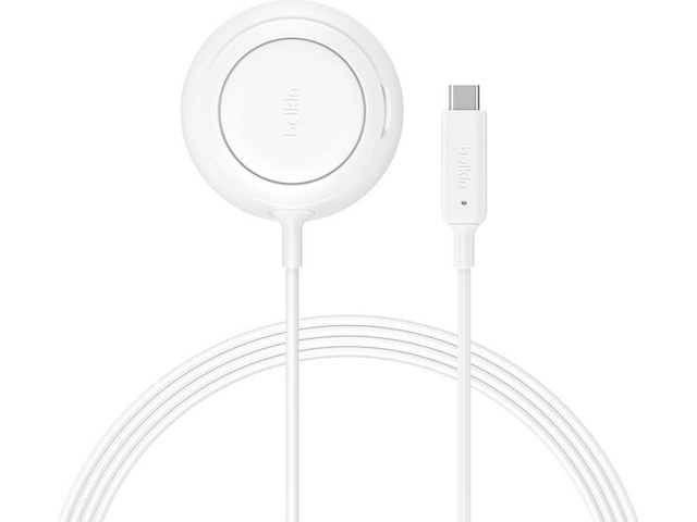 Belkin UltraCharge magnetisk ladeplate 25W Qi2 med stativ Trådløs lader