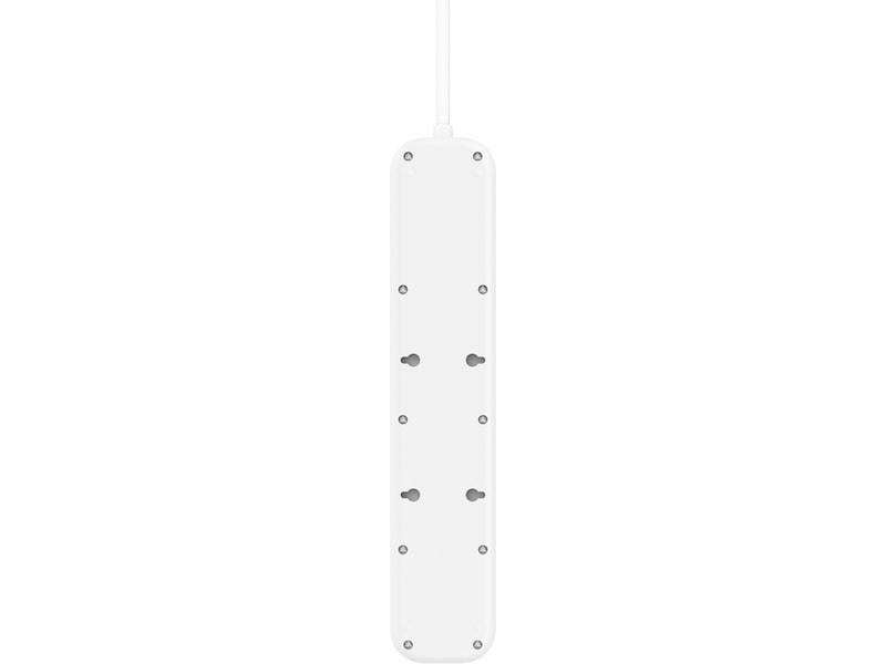 Belkin Strømforgrener 4x uttak og  2x USB 2m (hvit) Overspenningsvern