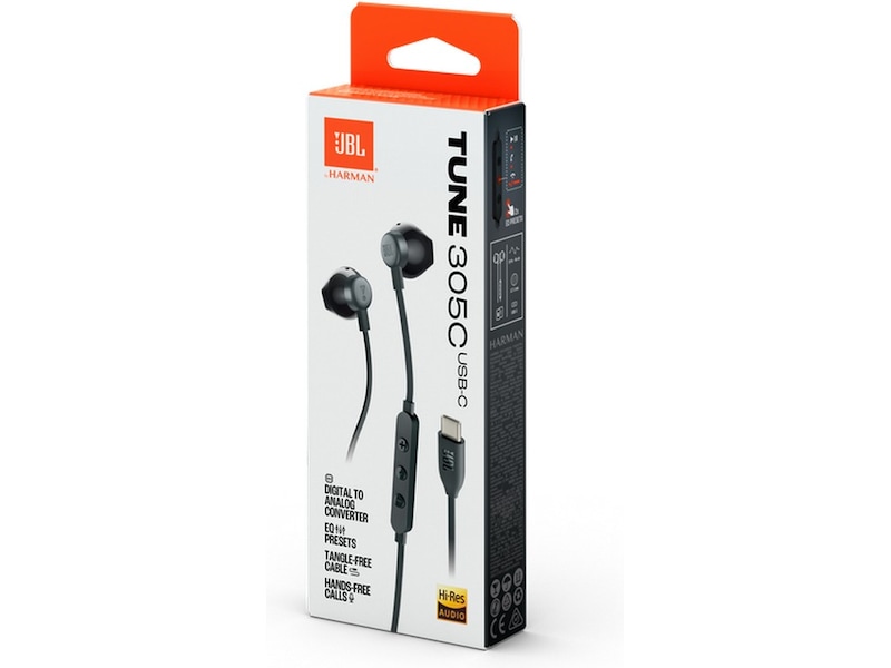 JBL Tune 305C kablede ørepropper, In-Ear (sort) Ørepropper