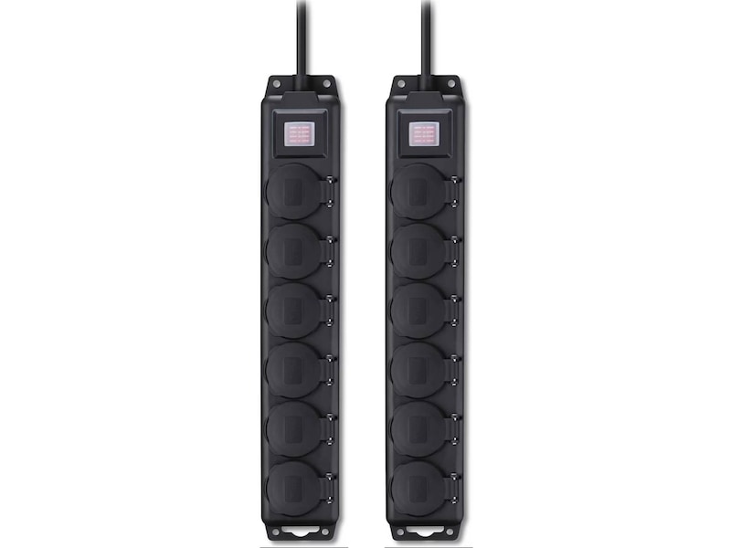 Andersson 6-veis strømforgrener 2-pakning Skjøtekabel & forgrener