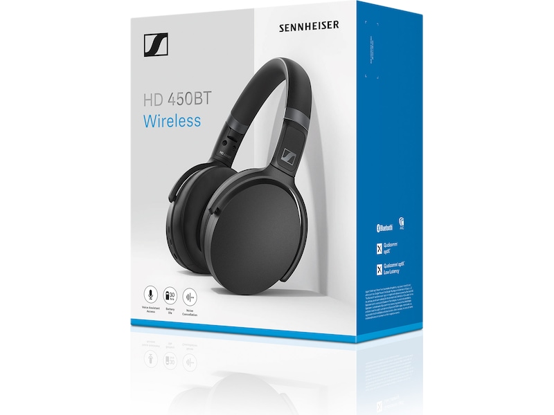 Sennheiser HD 450BT trådløse hodetelefoner, On-Ear (sort) Hodetelefoner