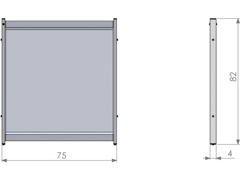 Nobo bordskjerm modul Premium Plus - 75x82cm Tilbehør til arbeidssteder og avlukker