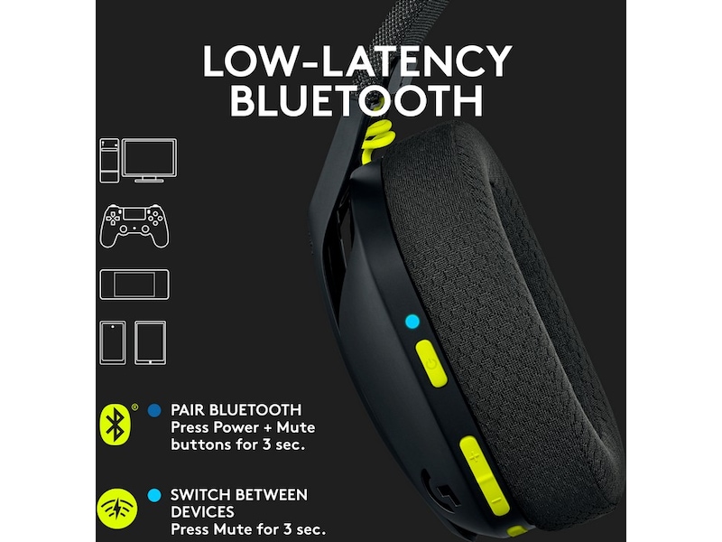 Logitech G435 LIGHTSPEED Trådløst Gaming Headset (sort) Gamingheadset