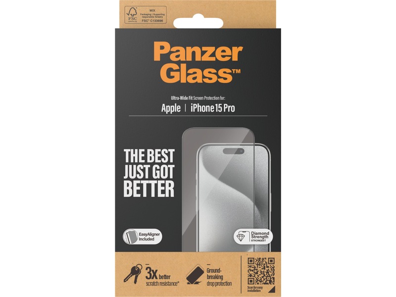 Panzerglass iPhone 15 Pro Skjermbeskytter Skjermbeskytter