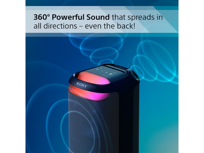 Sony SRS-XV800 trådløs bærbar høyttaler (sort) Trådløs / Bluetooth-høyttaler