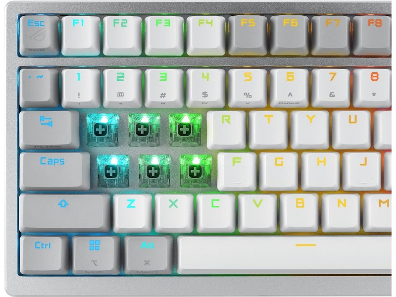 ASUS ROG Azoth Trådløs DIY Gamingtastatur (hvit) Gamingtastatur